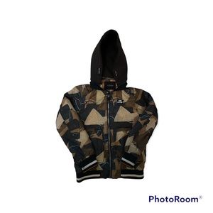 Scotch and soda youth fit 9.5-10 insulated camouflage winter jacket 140cm.